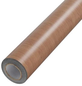 2 db világos tölgyszínű öntapadó PVC ajtófólia 500 x 90 cm