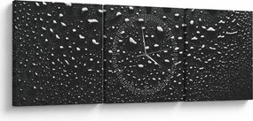 Vízcseppes kép (órával) (90x30 cm)