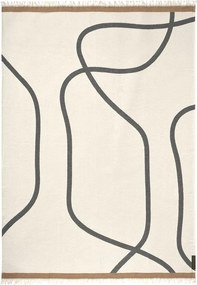 Krémszínű takaró 130x175 cm Shadow – Mette Ditmer Denmark