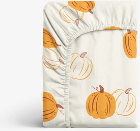 Goldea pamut gumis lepedő - őszi tökök 160 x 200 cm