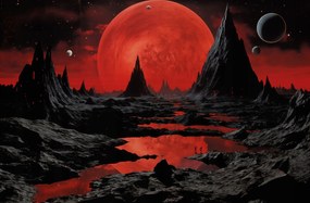 Poszter 86,4x56,8cm Telihold a távoli vidékeken