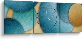 Az absztrakciós körök képe (órával) (90x30 cm)