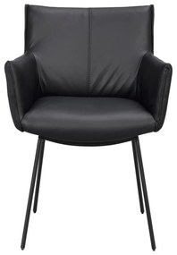 Fekete kárpitozott étkezőfotel szett 2 db-os Hinckley – Rowico