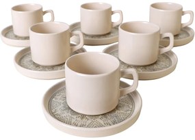 6 darab Boho Brew fajanss csésze és csészealjszett 184 ml