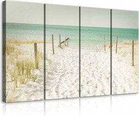 Vászonkép 120x80 Homok tenger óceán ösvény nyugalom természet pihenés strand