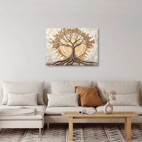 Kép – Arany életfa mozaikban (70x50 cm)