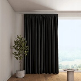 Dekoria Függöny ráncoló szalaggal 1 db 130x260cm fekete