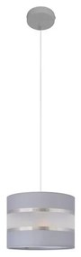 Csillár zsinóron HELEN 1xE27/15W/230V á. 20 cm szürke/ezüst