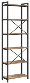 Könyvszekrény kézműves tölgy 60 x 30 x 188 cm Faanyag