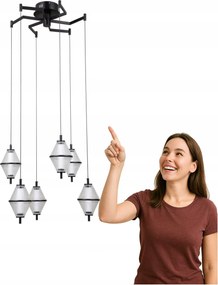 Led függőlámpa 30W Fuente PND-34395-6-BK Italux