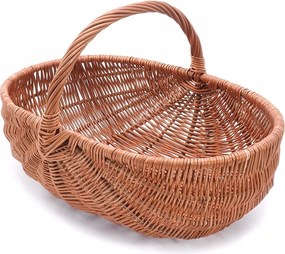 Nagy fonott kosár zöldségekhez, gyümölcsökhöz Kézműves Öko Uborka 44 cm