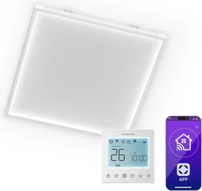 Klarstein Wondersky infravörös panel | 360 W | 4 - 8 m² | Minimalista dizájn | 60 cm x 60 cm
