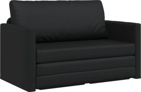 vidaXL Hajtogatható Kanapéágy Fekete 124 x 71 x 78 cm PVC