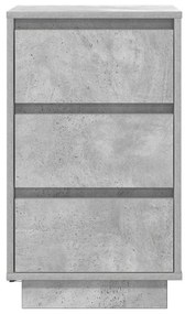 betonszürke éjjeliszekrény LED-világítással 38x34x65 cm