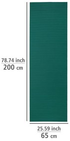 Sötétzöld műanyag fürdőszobai kilépő 65x200 cm Petrol – Wenko