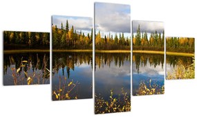 Kép a falon - erdei tó (125x70cm)