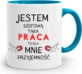 Kék Bögre A Főnöknek Én Vagyok A Főnök Ajándék nyomtatott fényképpel