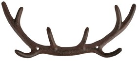 Barna fém fali fogas Antlers – Esschert Design