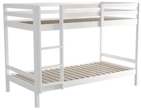 Gyerek emeletes ágy 90 cm Invocato (fehér) (ágyráccsal). 1116361