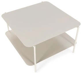 Krémszínű fém dohányzóasztal 70x73 cm Beatrix – MOME