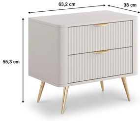 LM LANTE G2s retro éjjeliszekrény - bézs