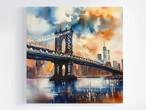 Poszter New York Város Usa Manhattan Híd Nap 40x40