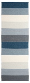 Kék-krémszínű kültéri-beltéri futószőnyeg 70x200 cm Molly Ocean Grey – Pappelina