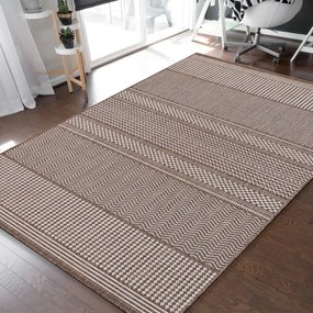 Kiváló minőségű barna szőnyeg finom mintával, amely bármilyen helyiségbe illeszkedik Szélesség: 120 cm | Hossz: 170 cm