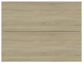 2 db sonoma tölgy színű szerelt fa éjjeliszekrény 40x30x30 cm