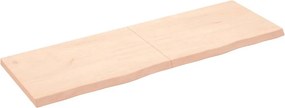 vidaXL kezeletlen tömör tölgyfa fali polc 180x60x(2-6) cm