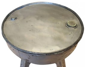ezüstszínű vegyes újrahasznosított fa dohányzóasztal 60 x 45 cm