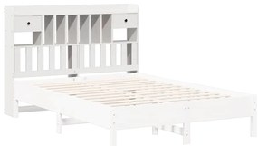 fehér tömör fenyőfa fejtámla tárolóval 140 cm