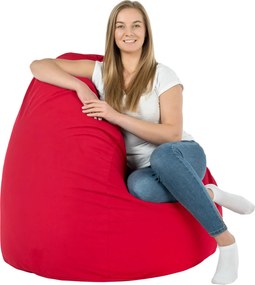 Puff Táska Piros Plüss Fotel XXL