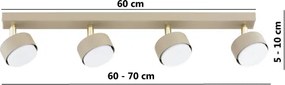 Brilagi - LED RGB dimmelhető spotlámpa MONO 4xGX53/14W/230V Wi-Fi Tuya bézs