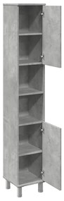 betonszürke forgácslap fürdőszobaszekrény 30 x 30 x 179 cm