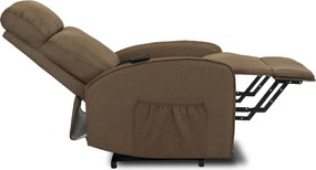 Elektromos relax fotel felállást segítő funkcióval barna – COLTON