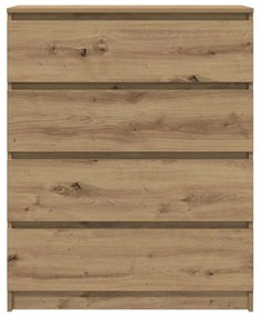 kézműves tölgy színű szerelt fa tálalószekrény 80x35x99 cm