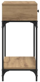 Konzol Asztal Kézműves Tölgy 75x34.5x75 cm Mérnöki Fa
