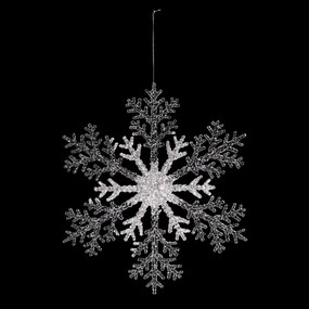 Karácsonyi dekorációs készlet Hópehely, 4 db, ezüst, 23 x 1 x 26 cm