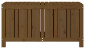 mézbarna tömör fenyőfa kerti tárolóláda 121x55x64 cm