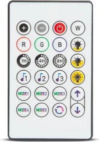 LED RGBIC napelemes fényfüzér 15xLED/1,3W/3,7V 2200 mAh 8 m IP65 fekete + távirányító