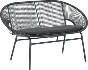Outsunny 2 személyes Acapulco kerti szék karfával, párnákkal és acél vázzal - 260 kg teherbírással, erkélyre, teraszra, udvarra - 132x72x83 cm | Aosom