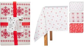 Karácsonyi terítő Red Snowflakes, 130 x 180 cm