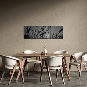 Kép - rét naplementével (órával) (90x30 cm)