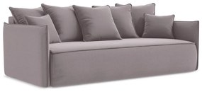 Levendula színű bársony kinyitható-tárolóhelyes kanapé 225 cm Hula – Makamii