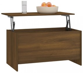 barna tölgyszínű szerelt fa dohányzóasztal 102x55,5x52,5 cm