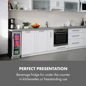 Klarstein Beerlager 56, italhűtőszekrény, 56 liter, 20 palack, G energiahatékonysági osztály, rozsdamentes acél, fekete