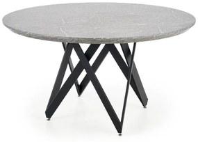 Asztal Houston 936Fekete, Szürke márvány, 77cm, Közepes sűrűségű farostlemez, Fém