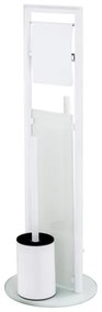 WENKO 24983800 - WC szett RAVINA 20x70 cm rozsdamentes acél/fehér