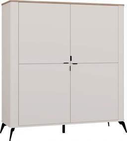 Cordoba 4D komód Kasmír Bézs Castello tölgy szekrény 4 ajtó 8 polc Nappali